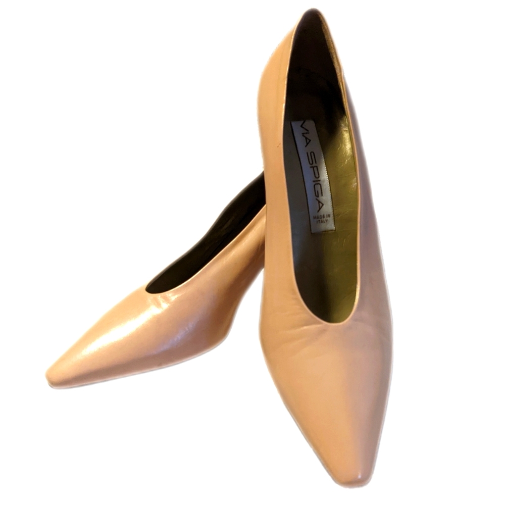 Via Spiga Made in Italy nude leather pumps 2.5" heels - size 10 M